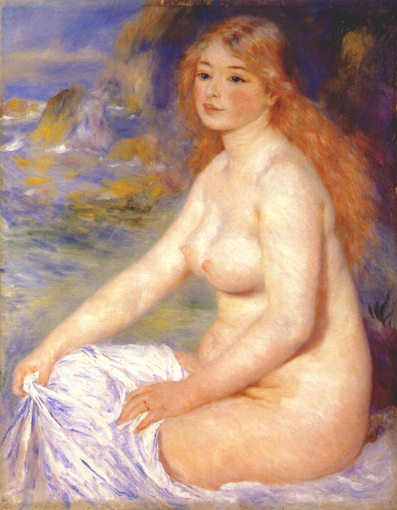 Blonde bather - Pierre-Auguste Renoir painting on canvas